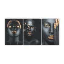 Quadros Decorativos Mosaico Mulheres Negras Maquiagem - X4adesivos