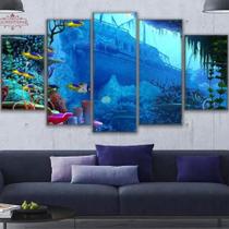Quadros Decorativos Mosaico Navio Fundo Do Mar" Quadros Decorativos Mosaico Navio Fundo Do Mar"