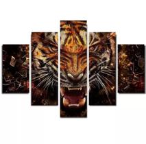 Quadros Decorativos Mosaico Olhar De Tigre Onça Fera"