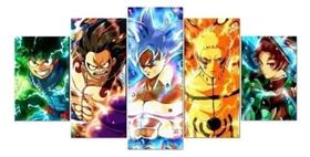 Quadros Decorativos Mosaico One Piece Naruto Dragon Ball"