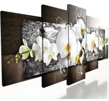 Quadros Decorativos Mosaico Orquídea Branca Mural" Quadros Decorativos Mosaico Orquídea Branca Mural"