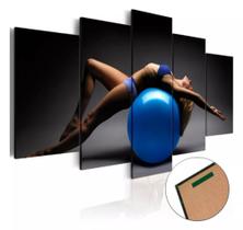 Quadros Decorativos Mosaico Pilates Exercício"