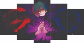 Quadros Decorativos Mosaico Satoru Gojo Mangá Power"