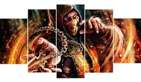 Quadros Decorativos Mosaico Scorpion Mortal Kombat " Quadros Decorativos Mosaico Scorpion Mortal Kombat "