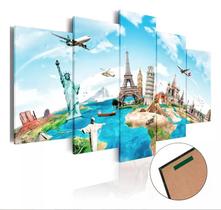 Quadros Decorativos Mosaico Viagem ao Mundo