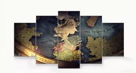 Quadros Decorativos Mosaico Westeros Got Mapa"