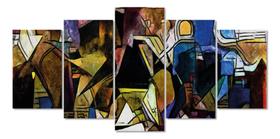 Quadros Decorativos MosaicoPintura Abstrato Geometrico"