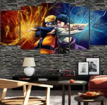 Quadros Decorativos Naruto E Sasuke Batalha"