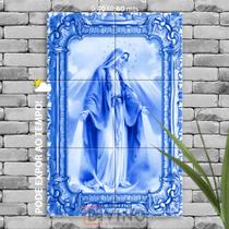 Quadros Decorativos Nossa Senhora Das Graças Azul Em Azulejo