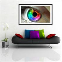 Quadros Decorativos Olhos Visão Salas Consultórios Médicos Com Moldura T03 - Vital