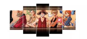 Quadros Decorativos One Piece Zoro Luffy Usopp Nami Sanji E Chopper"