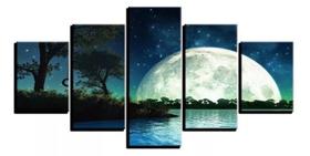 Quadros Decorativos Paisagem Natureza Noite Lua Cheia" Quadros Decorativos Paisagem Natureza Noite Lua Cheia"