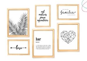 Quadros Decorativos para casa coração geométrico lar família