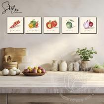 Quadros Decorativos para Cozinha Temperos em Aquarela Digital