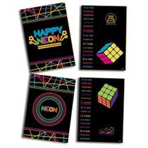 Quadros Decorativos para festa Neon 4 uni - Festcolor - Inspire sua Festa Loja