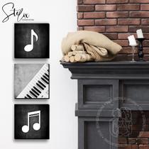 Quadros Decorativos para Músicos Instrumentos Musicais e Notas Musicais