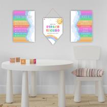 Quadros Decorativos Para Psicologia Infantil Motivacional e Educativo + Flâmula Quadros Decorativos Para Psicologia Infantil Motivacional e Educativo + Flâmula
