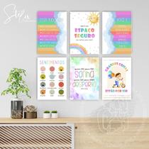 Quadros Decorativos Para Psicologia Infantil Motivacional e Educativo