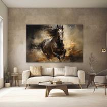 Quadros Decorativos para Quarto Sala 90x60 Pintura Cavalo Luxo Grande Escritório Hall