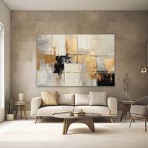 Quadros Decorativos para Quarto Sala Arte Abstrato Preto Cinza Dourado Textura Grande Escritório Hall Quadros Decorativos para Quarto Sala Arte Abstrato Preto Cinza Dourado Textura Grande Escritório Hall