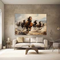 Quadros Decorativos para Quarto Sala Cavalos Correndo Cavalo Luxo Grande Escritório Hall