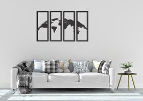 Quadros Decorativos Para Quarto Sala Cozinha Vazados Mapa Mundi MDF 4 Quadros Compondo O Mapa Quadros Decorativos Para Quarto Sala Cozinha Vazados Mapa Mundi MDF 4 Quadros Compondo O Mapa