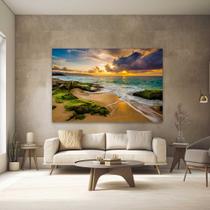Quadros Decorativos para Quarto Sala Paisagem Praia Por do Sol Pedras Grande Escritório Hall Quadros Decorativos para Quarto Sala Paisagem Praia Por do Sol Pedras Grande Escritório Hall