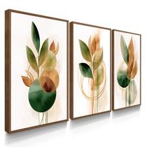 Quadros Decorativos Para Sala Flores Trio 55x40 Com Moldura Quadros Decorativos Para Sala Flores Trio 55x40 Com Moldura