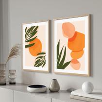 Quadros decorativos para sala Laranja Abstrato Cozinha