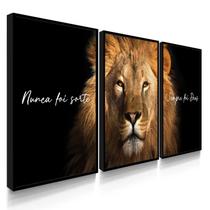 Quadros Decorativos Para Sala Ou Escritório Leão Nunca foi Sorte