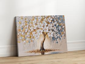 Quadros Decorativos para Sala Quarto Árvore Dourada Luxo 90x60 Linha Premium Tela Impressa nas laterais Quadros Decorativos para Sala Quarto Árvore Dourada Luxo 90x60 Linha Premium Tela Impressa nas laterais