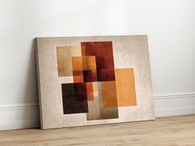 Quadros Decorativos para Sala Quarto Geometrico Terracota 90x60 Linha Premium IMpresso nas Laterais