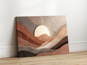 Quadros Decorativos para Sala Quarto Paisagem Vale Abstrato 90x60 Linha Premium Tela Impressa nas laterais