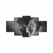 Quadros Decorativos Para Sala Religioso Leão Judá e Jesus - Impressão de Alta Qualidade Quadros Decorativos Para Sala Religioso Leão Judá e Jesus - Impressão de Alta Qualidade