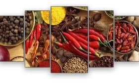 Quadros Decorativos Pimentas Tempero Picante" Quadros Decorativos Pimentas Tempero Picante"