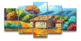 Quadros Decorativos Pintura Casinha Rústico"