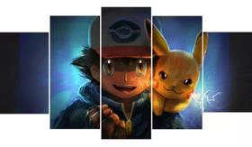 quadros decorativos Pokemon Ash Pikachu Anime " quadros decorativos Pokemon Ash Pikachu Anime "