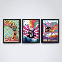 Quadros Decorativos Pop Art Moldura Preta A4 - 20x30cm