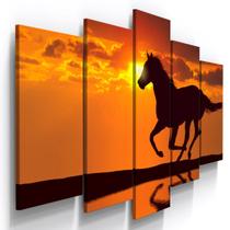 Quadros Decorativos Pôr do sol Cavalo Sala Hall Sitio Quadros Decorativos Pôr do sol Cavalo Sala Hall Sitio
