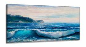 Quadros Decorativos Praia Linda em tecido canvas 130x60