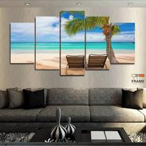 Quadros Decorativos Praia Viagem 63x130mt em Tecido