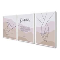 Quadros Decorativos Quarto De Casal Silhueta Abstrato Casa