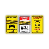 Quadros Decorativos quarto Gamer Zone Não Perturbe 60x40