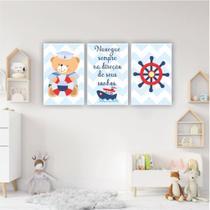 Quadros Decorativos quarto Infantil Urso Marinheiro