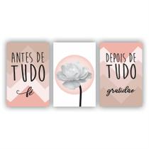 Quadros Decorativos quarto Religioso Antes de Tudo Cor Rose