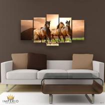 Quadros Decorativos Quatro Cavalos Hd Quarto Sala Kit - Loja Wall Frame