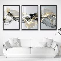 Quadros Decorativos Sala Abstrato Linha Gold Luxo
