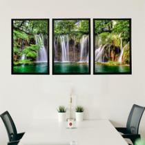 Quadros Decorativos Sala Croatia Paisagem Natureza Abstrato 43x63cm Com Moldura
