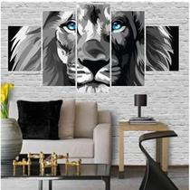 Quadros Decorativos sala leão de Judá Cinza -Olho Azul