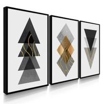 Quadros Decorativos Sala Quarto Abstrato Formas Geométricas